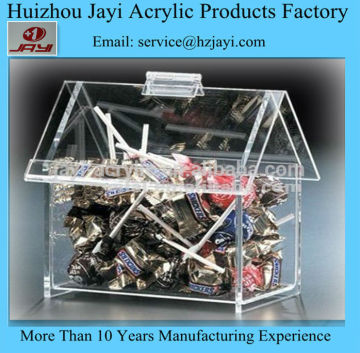 Factory directly wholesale acrylic clear house shape acrylic candy box