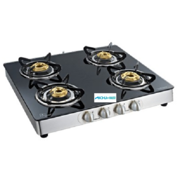 Crystal 4 Burner SS Base Glass Cooktop