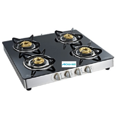 Cooktop do vidro baixo do SS dos queimadores do cristal 4