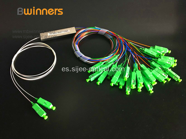 Divisor de fibra PLC de tubo de acero 2x32 SC / APC