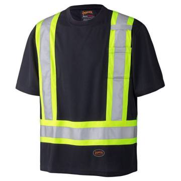 Black Bottom Hi-Viz biocolor Safety Shirt Wicking