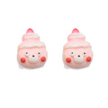 Kawaii Cartoon Animal Shape Resin Bread Bear Cat Head Doughnut Γούρια φαγητού για διακόσμηση κινητού τηλεφώνου