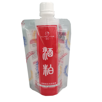 液体の直立した注ぎ口バッグを詰めるために使用される透明なプラスチック