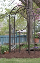 Arched Top Garden Arbor with Gate