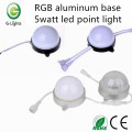 RGB base de aluminio 5watt led punto de luz