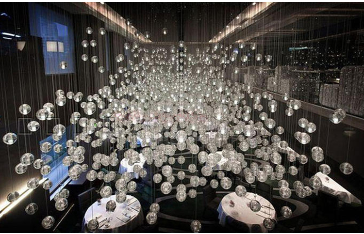 One-stop Design Crystal Customizable Bubble Style Luxury Hanging Pendant Light