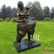 Custom garden art life size resin self made man statue sculpture