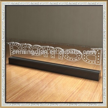 Acrylic laser engraving lighting sign, blinking sign,illuminated signs
