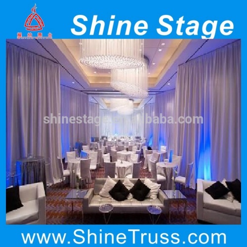 Aluminum pipes meeting drapes curtain