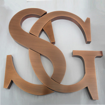 Small Copper Flat Metal Letters