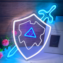 Fast Delivery: Acrylic Neon Sign - Gaming Streaming Sword Shield Zelda Design LED Light