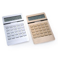 Aluminium Oppervlak Dual Power Desktop Calculator