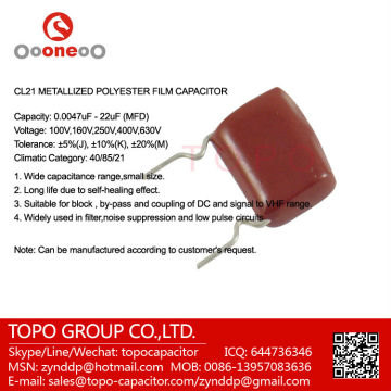 cl21 polyester film capacitor Radial