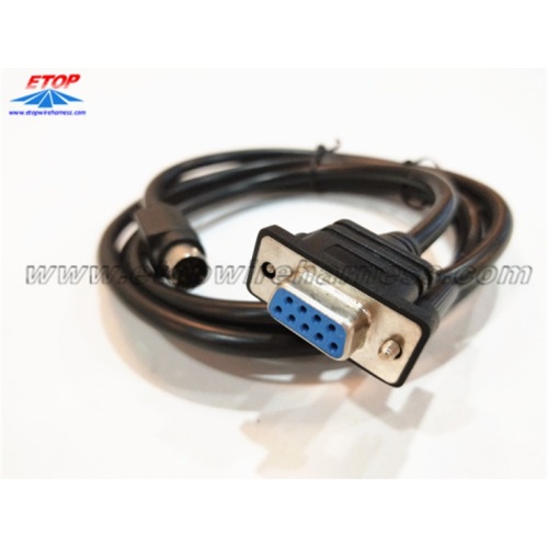 Male Din To D-Sub9 Female Connector Cable Custom