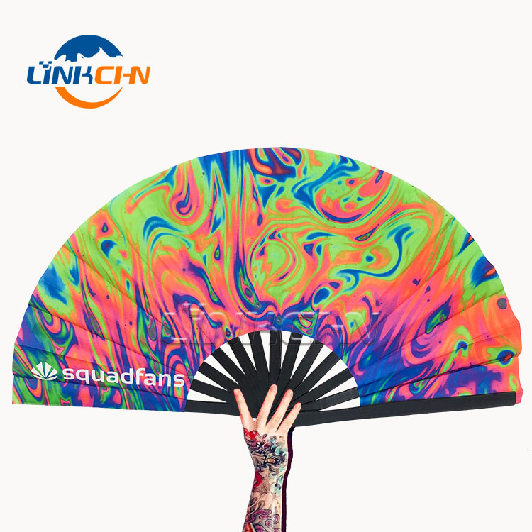 Festival large hand fan as craft gifts folding dance fan