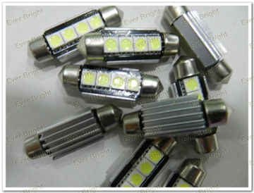 24V/12V 39mm / 42mm Nonpolar Festoon Lights Led Canbus 4SMD 5050 W5W 72 LM Error Free ba15s led canbus led canbus t10