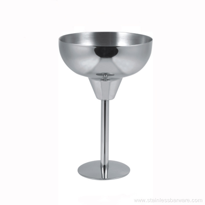 stainless steel goblet wide mouth long stem 10oz
