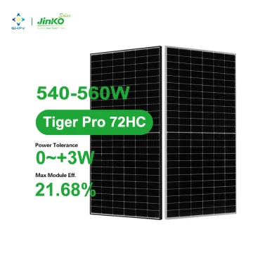 High-Power Solar Panels: Jinko Tiger Pro 72HC 540W-560W Solar Roof Solutions