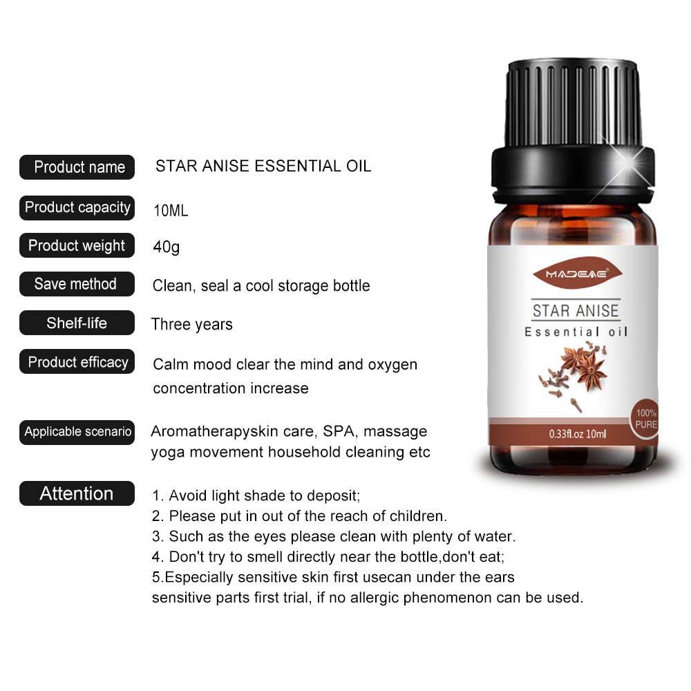 Best selling star anise oil for body care