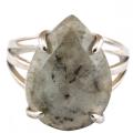 Натуральное каменное кольцо для женщин Gemstone 13x18 мм слезоточивые капли.
