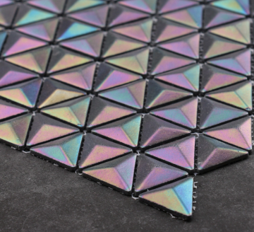 Colorful 3D recycled glass mosaic tiles