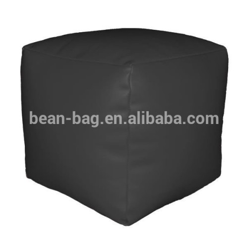 Faux Leather Square Beanbag Ottoman