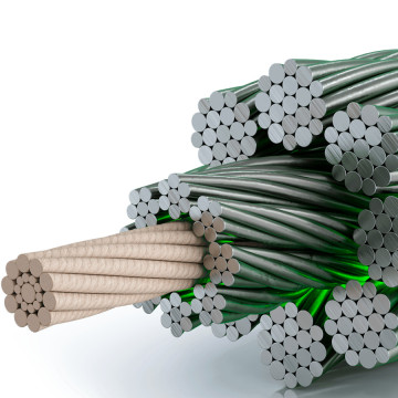 Elevator steel cable core with steel wire