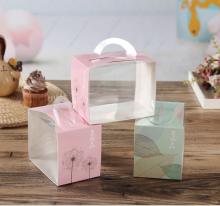 Plastic cake slice box