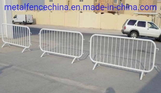 Hot Dipped Galvanized Then Painted White Crowd Control Barrier for Qatar.