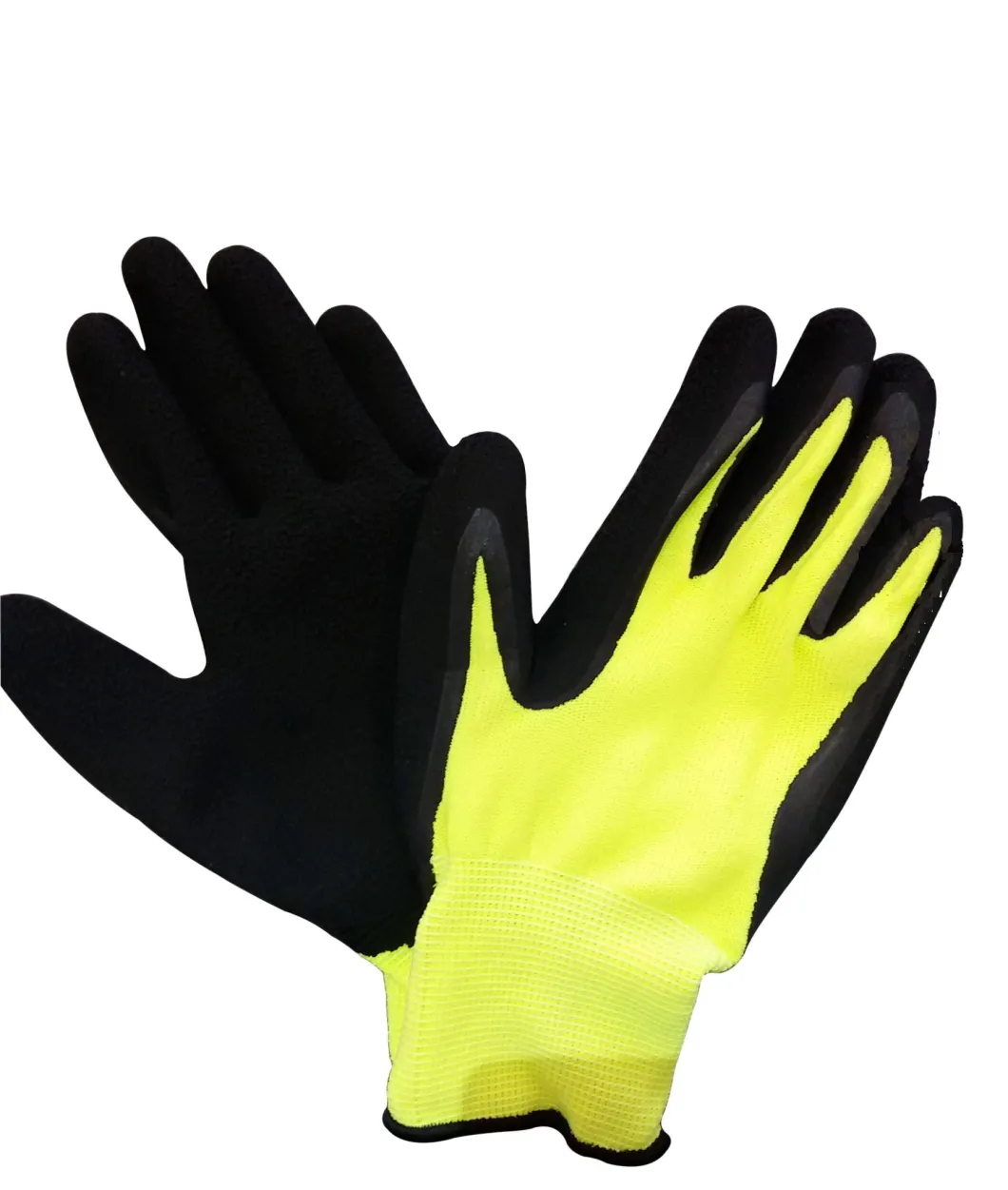 Hi-Vis Orange Gloves Foam Latex Coated Safety Work Glove