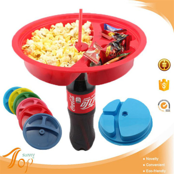 Promotional Plastic Childrens Party Supplies Popcorn Bowl & Juice Bottle