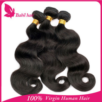 High quality natural body wave 100% human peruvian virgin hair