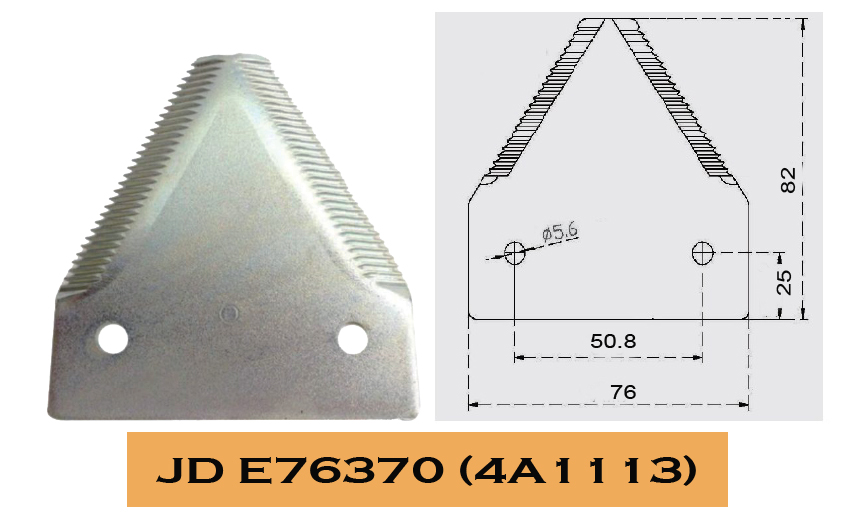 Harvester replacement spare part 28 teeth cnh mf knife section H06614