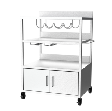 Stainless Steel Plancha Trolley with Cabinet