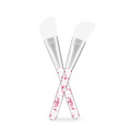 Transparent handle silicone facial makeup brush for mask