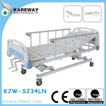 2 cranks hospital bed with silicone furniture casters