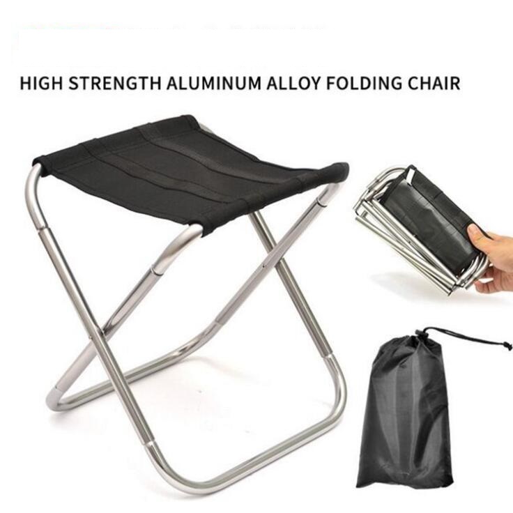 Outdoor Portable Aluminium Alloy Beach Chair Mini Fishing Chair Folding Camping Chair