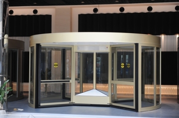 Multiple Materials for Automatic Revolving Door Wings