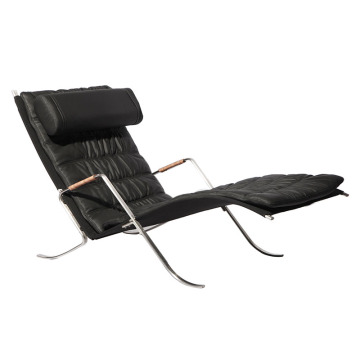 Moderne mid-ieuske learen FK87 Grasshopper Lounge Stoel