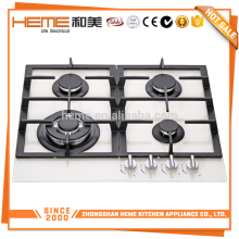Battery/electric ignition 60cm tempered glass 4 burners buit-in gas cooktop