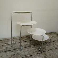 fruit plate cake showing stand