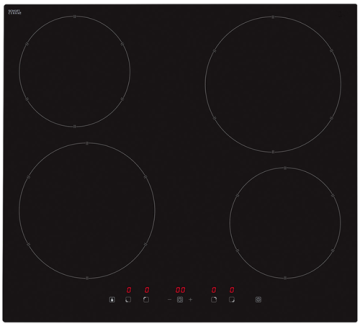 Induction Cooking Plate Black Glass Ceramic