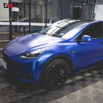 Metallic Blue Car Wrap