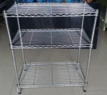 Chrome metal wire shelf