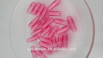 pullulan transparent red empty hard capsule 00