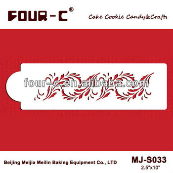 Feathered Scroll side stencil,cake stencil,most popular decorating stencil