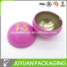 High quality round christmas metal gift tin candy ball boxes