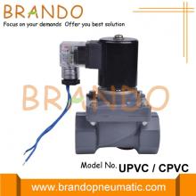 Anti-Korozif UPVC PVC Plastik Solenoid Valf 1 &#39;&#39; 220V