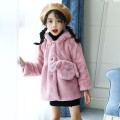 Manteau pour enfants en fausse fourrure de lapin pour enfants