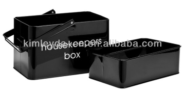 Black Housekeepers Carry Box with Removable Tray